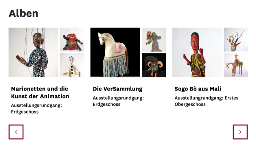 Screenshot von den Alben